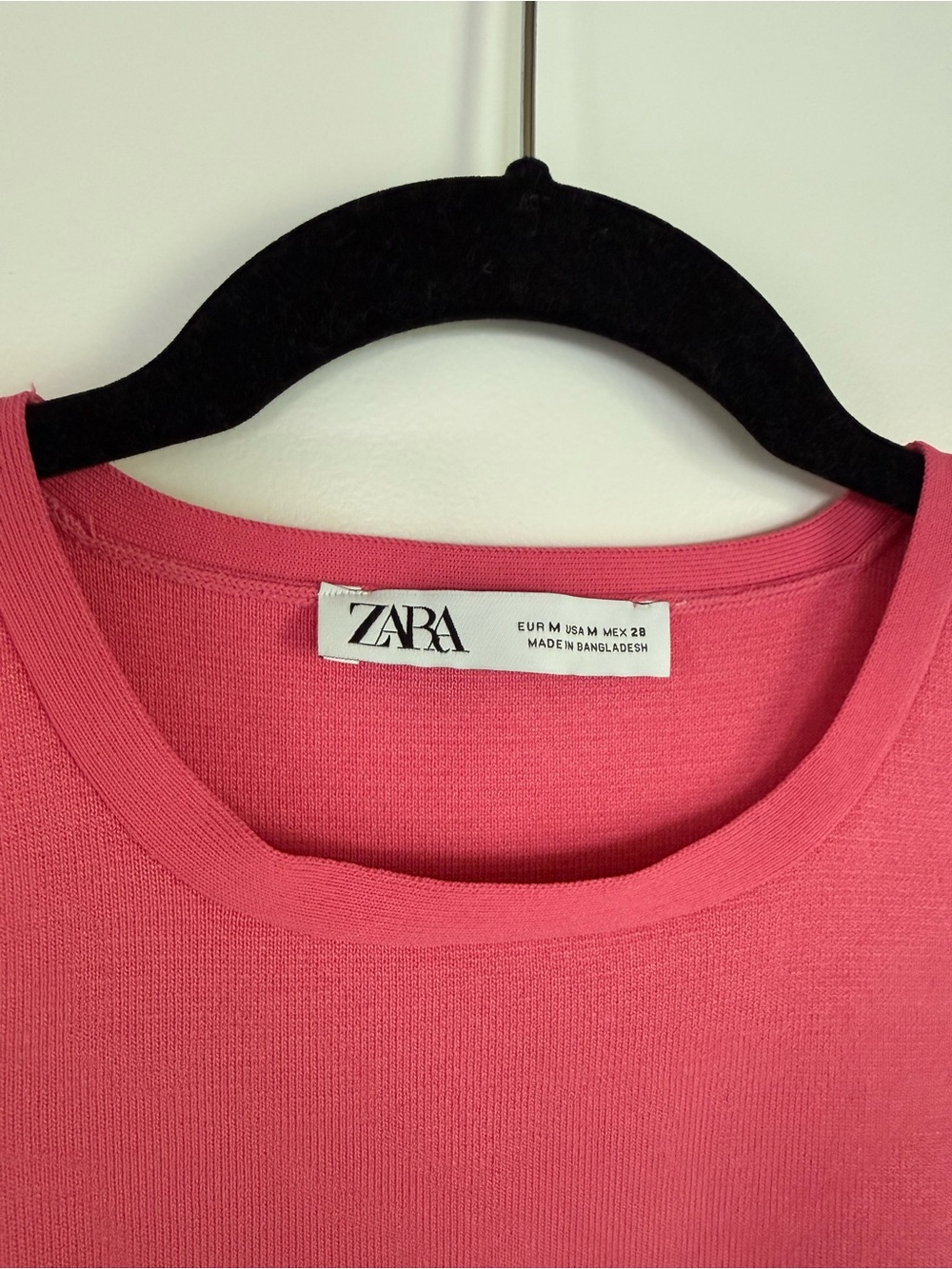 ZARA Hot‎ Pink Ribbed Crop Tank